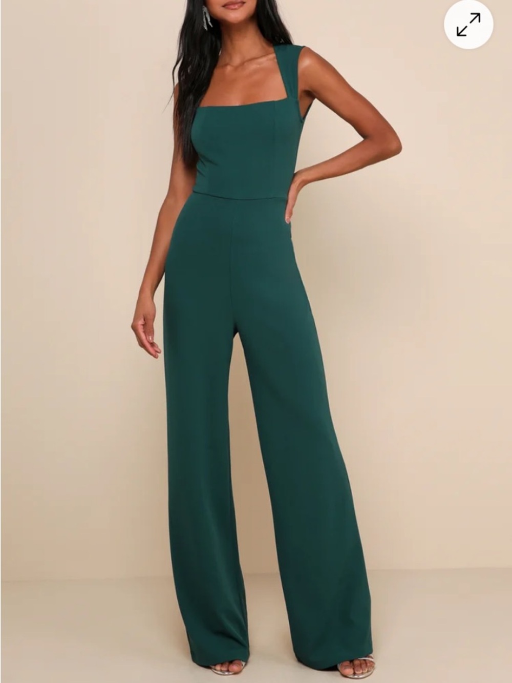 Lulu's Enticing Endeavors Emerald Green Jumpsuit